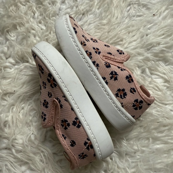 Carter's Pink Paw Print Sneakers Soft Slip-On Design - Picture 4 of 5